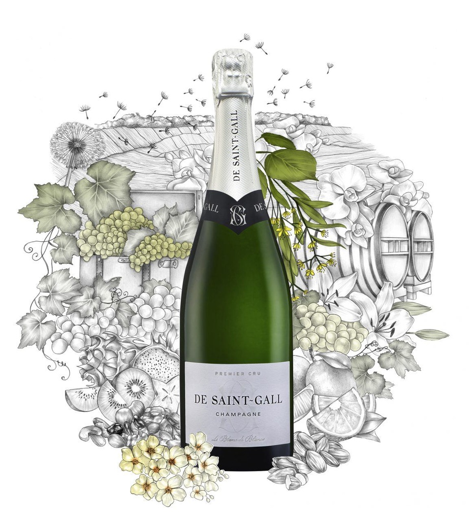 de Saint Gall LE BLANC DE BLANCS Brut 1er Cru 75 cl