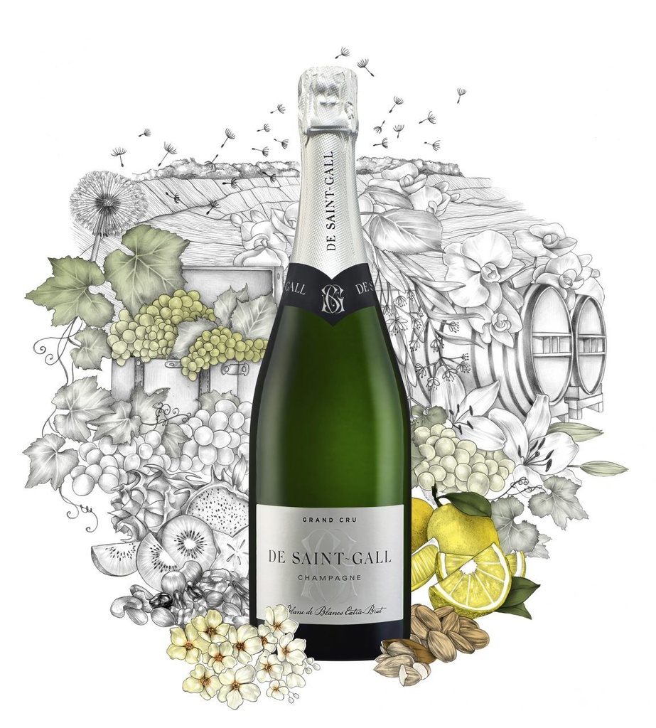 De Saint Gall L'EXTRA BRUT - Grand Cru 75 cl en étui