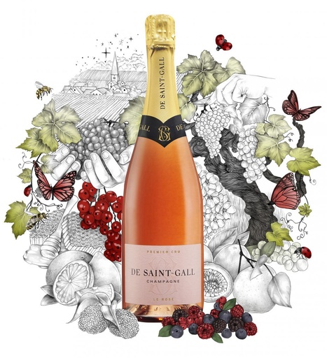 De Saint Gall LE ROSE Brut 1er Cru 75 cl