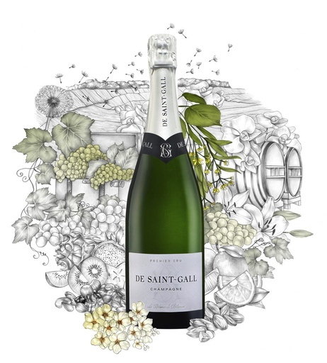 De Saint Gall LE BLANC DE BLANCS Brut 1er Cru 150 cl